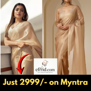 Rashmika Mandanna party wear saree